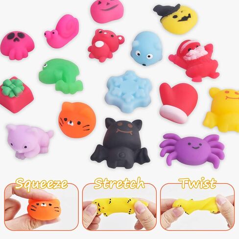 ألعاب إسفنجية لعيد الميلاد، 24 قطعة من ألعاب كاواي موتشي الإسفنجية للأطفال هدايا حفلات عيد الميلاد، ألعاب ضغط صغيرة للضغط سكويشيز ألعاب إغاثة، جوائز الفصول الدراسية، هدية عيد ميلاد، حشو حقيبة جودي in Kuwait