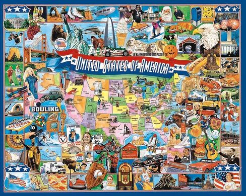 White Mountain Puzzles United States of America - 1000 Piece Jigsaw Puzzle in Saudi Arabia