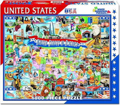 White Mountain Puzzles United States of America - 1000 Piece Jigsaw Puzzle in Saudi Arabia