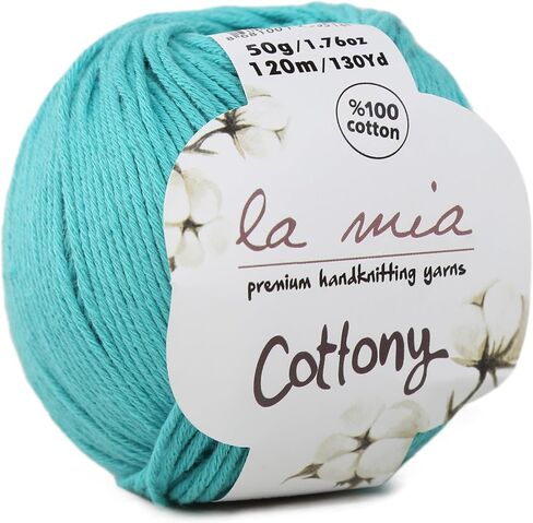 1 Ball%100 Cotton Total 8.8 Oz. La Mia Cottony 1.76 Oz (50g) / 130 Yrds (120m) Super Soft, Dk Light Baby Yarn, Pink - P7 in Kuwait