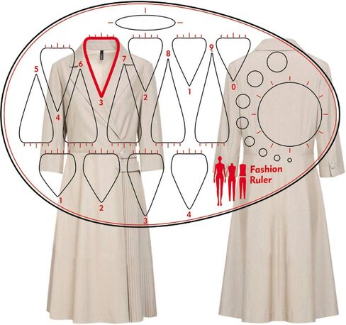 مسطرة خط العنق لقالب رسم الازياء، تصميم أنماط الخياطة البشرية، قياس الملابس، مساطر منحنية فرنسية، نمط ايه 4 مسودة ورسومات ورقية in Kuwait