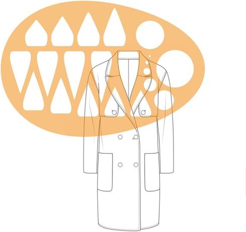 مسطرة خط العنق لقالب رسم الازياء، تصميم أنماط الخياطة البشرية، قياس الملابس، مساطر منحنية فرنسية، نمط ايه 4 مسودة ورسومات ورقية in Kuwait