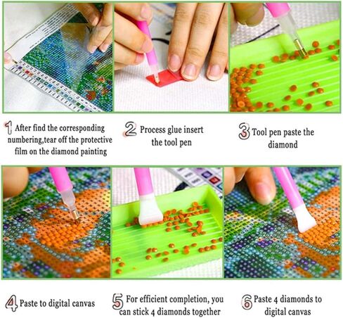 لوحة فنية ساجواروس الماسية الماسية الماسية لأشعة الشمس الصحراوية الصبار بمنظر طبيعي DIY 5D مجموعة طلاء ألماس كاملة (مجموعة بالرقم)، مجموعات الرسم الماسية للبالغين (30.48 × 40.64 سم) in Kuwait