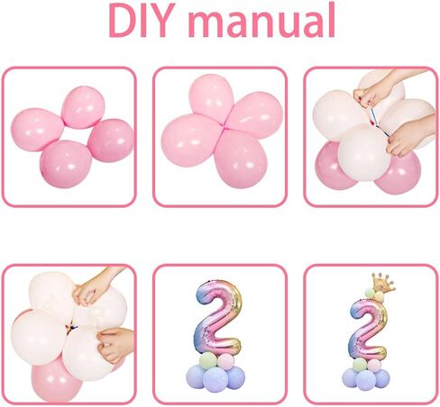 مجموعة بالونات DUILE مقاس 32 بوصة كبيرة الحجم بألوان قوس قزح رقم 1 لحفلات أعياد ميلاد الأطفال من رقائق الألومنيوم (5) in Kuwait