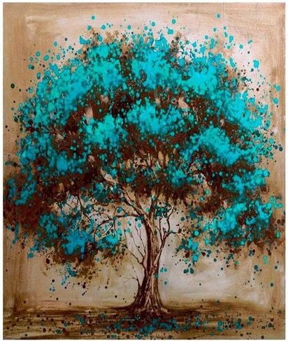 كيميلي مجموعة طلاء شجرة بالارقام يمكنك تركيبها بنفسك من الاكريليك حسب الارقام للبالغين والاطفال لتزيين جدران المنزل وغرفة المعيشة وغرفة النوم in Kuwait