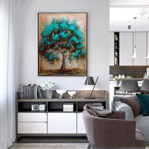 كيميلي مجموعة طلاء شجرة بالارقام يمكنك تركيبها بنفسك من الاكريليك حسب الارقام للبالغين والاطفال لتزيين جدران المنزل وغرفة المعيشة وغرفة النوم in Kuwait