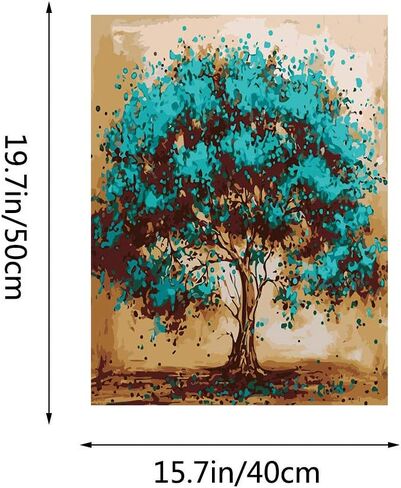 كيميلي مجموعة طلاء شجرة بالارقام يمكنك تركيبها بنفسك من الاكريليك حسب الارقام للبالغين والاطفال لتزيين جدران المنزل وغرفة المعيشة وغرفة النوم in Kuwait