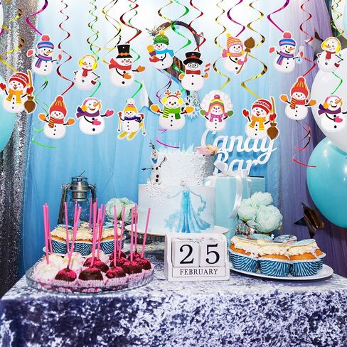 36 Pieces Christmas Hanging Swirl Decorations Snowman Ceiling Hanging Decorations Classroom Winter Hanging Ceiling Decorations for Indoor Outdoor Happy Christmas Holiday Winter Party Decor in Saudi Arabia