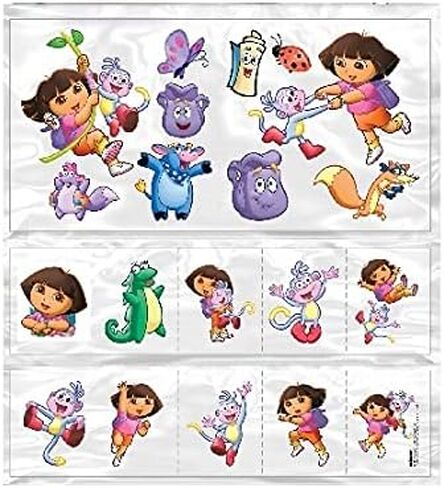 Dora and Friends Birthday Party Supplies Favor Bundle Set includes 8 Loot Bags, 10 Mini Note Books, 8 Sticker Sheets, 20 Tattoos, 8 Glasses in Saudi Arabia