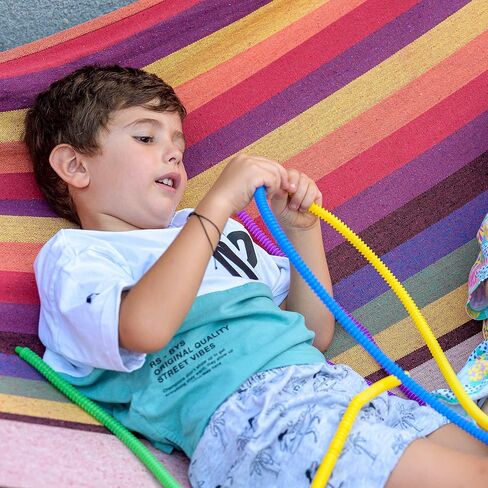 nutty toys 10 pk Pop Tubes Sensory Toys (Mini) Fine Motor Skills & Learning Toddler Toy for Kids Top ADHD & Autism Fidget 2023 Best Preschool Gifts Idea, Unique Boy & Girl Easter Basket Stuffers in Kuwait