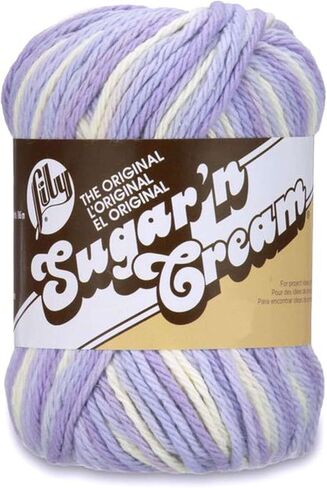 مجموعة خيوط Lily Sugar 'n Cream 100% قطن صوفي #4 الوزن (مزيج ليلي 215) in Kuwait