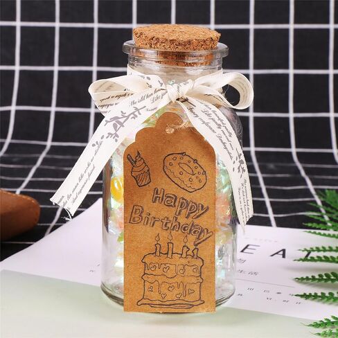 بطاقات هدايا DECORA مكونة من 100 قطعة كرافت بني علامات مع خيط جوتي مجاني بطول 30 متر للهدايا، والملابس، والزفاف، وبطاقة السعر in Kuwait