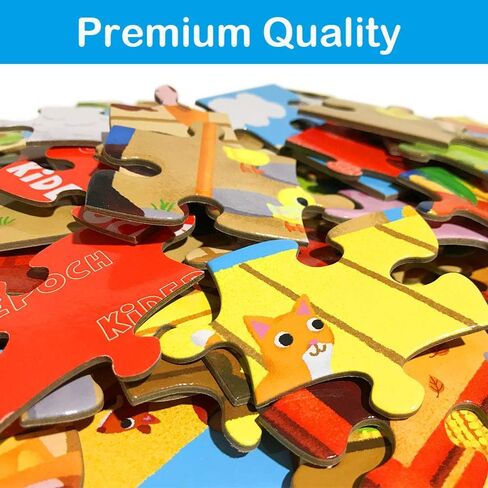 Puzzles for Kids Ages 3-5, Premium 100 Pieces Barnyard Floor Puzzles for Kids with Giant Piece Puzzle for Kids Ages 4-8(Barnyard) in Saudi Arabia
