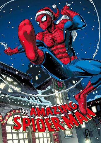 Marvel - Swinging into The Holidays - 500 Piece Jigsaw Puzzle for Adults Challenging Puzzle Perfect for Game Nights - 500 Piece Finished Size is 21.25 x 15.00 in Saudi Arabia