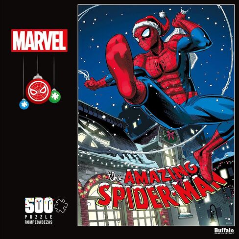 Marvel - Swinging into The Holidays - 500 Piece Jigsaw Puzzle for Adults Challenging Puzzle Perfect for Game Nights - 500 Piece Finished Size is 21.25 x 15.00 in Saudi Arabia
