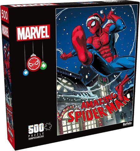 Marvel - Swinging into The Holidays - 500 Piece Jigsaw Puzzle for Adults Challenging Puzzle Perfect for Game Nights - 500 Piece Finished Size is 21.25 x 15.00 in Saudi Arabia