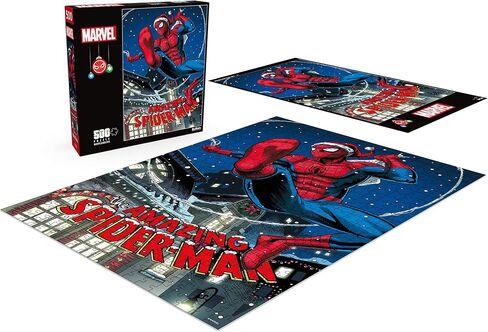 Marvel - Swinging into The Holidays - 500 Piece Jigsaw Puzzle for Adults Challenging Puzzle Perfect for Game Nights - 500 Piece Finished Size is 21.25 x 15.00 in Saudi Arabia