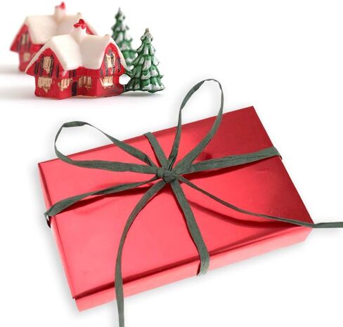 Vancool Raffia Ribbon String, 3 Rolls 492 Feet Red Green Kraft, Packing Paper Twine for Christmas, 164 Feet Each Roll in Kuwait