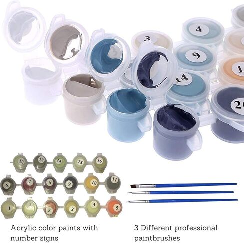 مجموعة تلوين بالارقام للبالغين والاطفال والمبتدئين من بودينوك، مجموعة طلاء اكريليك ذاتية الصنع، طلاء بالارقام على القماش، رسم سيدة غامضة in Kuwait