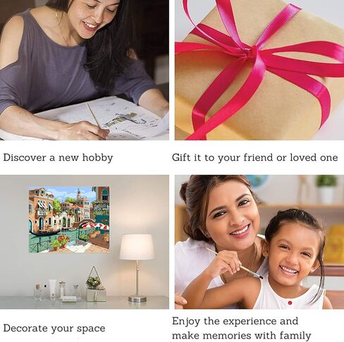 مجموعة تلوين بالارقام للبالغين والاطفال والمبتدئين من بودينوك، مجموعة طلاء اكريليك ذاتية الصنع، طلاء بالارقام على القماش، رسم سيدة غامضة in Kuwait