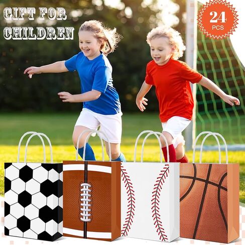 UROINEPA 24 Pieces Sports Party Favor Bags Football Party Goodie Bag Sport Party Gift Bags in Kuwait