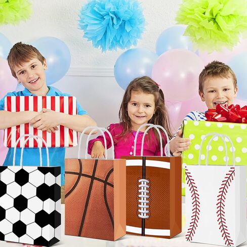 UROINEPA 24 Pieces Sports Party Favor Bags Football Party Goodie Bag Sport Party Gift Bags in Kuwait