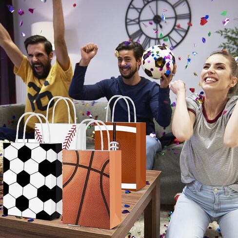 UROINEPA 24 Pieces Sports Party Favor Bags Football Party Goodie Bag Sport Party Gift Bags in Kuwait