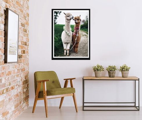 Rovepic 5D Diamond Painting Kits Alpaca Wreath Round Full Drill Valentines Day, DIY Paint with Diamonds Art Animal Crystal Rhinestone Cross Stitch for Home Office Wall Crafts Decorations 12×16 Inch in Kuwait