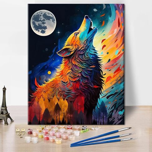 Cat Paint by Numbers for Adults Beginner Colorful Abstract Cat Cute Painting Paint by Number Kits On Canvas Acrylic Paint Animal Drawing Paintwork with Paintbrushes Oil Painting Home Decor16"x20" in Saudi Arabia