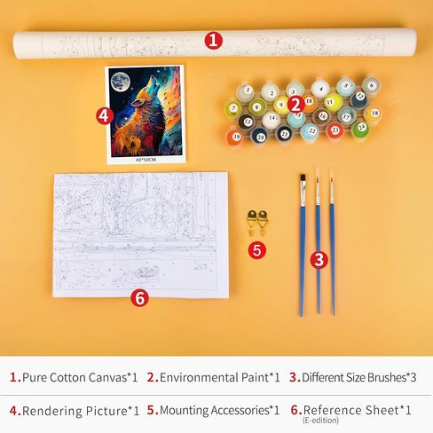Cat Paint by Numbers for Adults Beginner Colorful Abstract Cat Cute Painting Paint by Number Kits On Canvas Acrylic Paint Animal Drawing Paintwork with Paintbrushes Oil Painting Home Decor16"x20" in Saudi Arabia