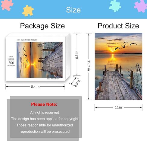 300 Piece Jigsaw Puzzle for Adults Kids Teens,Challenge Yourself with 300 Piece Puzzles, and Unique Decoration for Your Friends (A-Wooden Bridge) in Kuwait