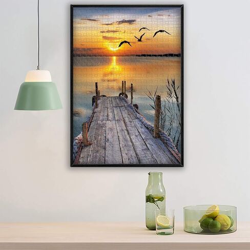 300 Piece Jigsaw Puzzle for Adults Kids Teens,Challenge Yourself with 300 Piece Puzzles, and Unique Decoration for Your Friends (A-Wooden Bridge) in Kuwait