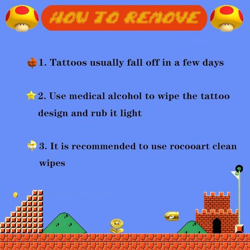 من أجل لوازم حفلات أعياد الميلاد من ماريو - 102 قطعة من زينة الوشم المؤقت لموضوع ماريو للأطفال - 12 ورقة من ملصقات الوشم المضيئة - أشياء متنوعة لمستلزمات الحفلات، حقيبة جودي للأولاد والبنات in Kuwait