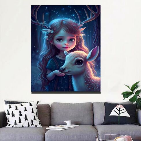 5D DIY Diamond Art Painting Kits,Round Full Drill Anime Diamond Art Kits for Adults Beginner, Perfect for Home Wall Decor and Gift(12x12inch) in Kuwait