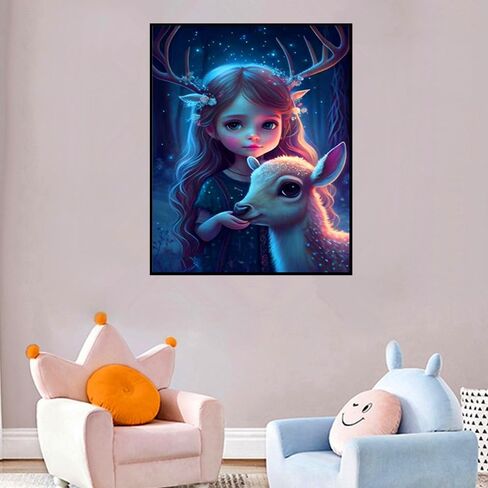 5D DIY Diamond Art Painting Kits,Round Full Drill Anime Diamond Art Kits for Adults Beginner, Perfect for Home Wall Decor and Gift(12x12inch) in Kuwait