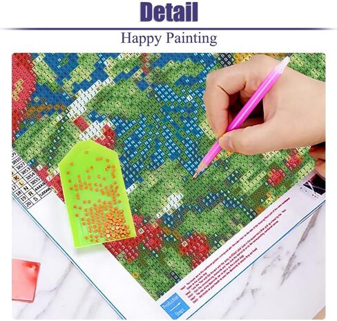 Christmas Diamond Art Painting Kits for Adults, Diamond Paintings for Beginners, Cardinal Round 5D Paint with Diamonds Pictures Gem Art Painting Kits DIY Crafts－B10049 in Kuwait