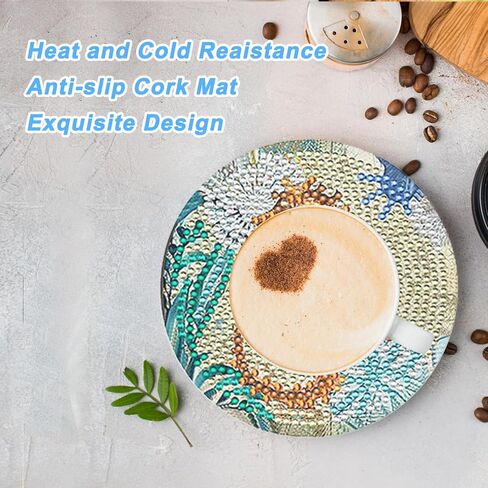 SLIMIC 8Pcs Diamond Painting Coasters Kits with Holder 5D DIY Diamond Art Crafts Diamond Art Coasters Small Diamond Painting Kits Accessories for Adults, Beginners, Kids(Mandala) in Saudi Arabia