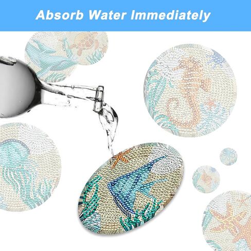 SLIMIC 8Pcs Diamond Painting Coasters Kits with Holder 5D DIY Diamond Art Crafts Diamond Art Coasters Small Diamond Painting Kits Accessories for Adults, Beginners, Kids(Mandala) in Saudi Arabia