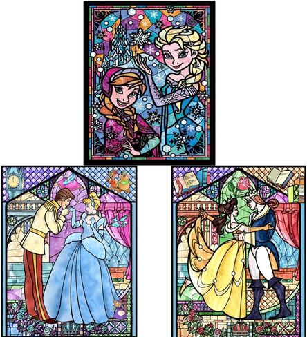3 Pack 5D Diamond Painting by Numbers Kits for Adults,Prince and Princess Full Drill Rhinestone Embroidery Cross Stitch Arts Crafts Painting for Kids Beginner Home Wall Decor,DIY Gift,16"X12" in Kuwait