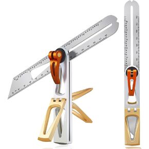 AUXTUR Dovetail Jig with Precise 6:1 and 8:1 Slopes for Woodworking - Dovetail Guide Includes T-Bevel Sliding Angle Finder Ruler Protractor Multi Angle Adjustable Gauge in Kuwait