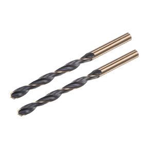 uxcell 2pcs Jobber Drill Bits 8mm (0.315") Black Nitride & Gold Titanium Coated M2 High Speed Steel (HSS) Twist Drill Bits for Stainless Steel Aluminum Alloy Metal