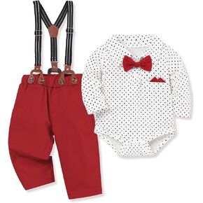 Baby Boy Clothes 0-18M Suit Baby Boy Dress Clothes Gentleman Outfit Newborn Boy Tuxedo Wedding Outfit Sets