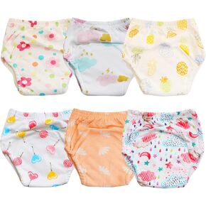 Unisex Potty Underwear Cotton Toddler Boys and Girls Pee Training Underpants Waterproof Reusable Pants 6-Pack in Kuwait