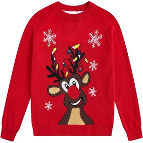 Cutemile Girls Ugly Christmas Sweater Knit Pullover Xmas Reindeer Long Sleeve Cartoon Sweatshirts 3-10 Years …