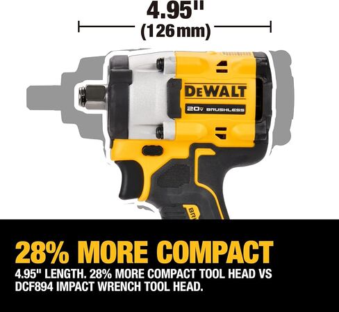 DEWALT ATOMIC 20V MAX* 1/2 in. Cordless Impact Wrench with Hog Ring Anvil (Tool Only) (DCF921B) in Saudi Arabia