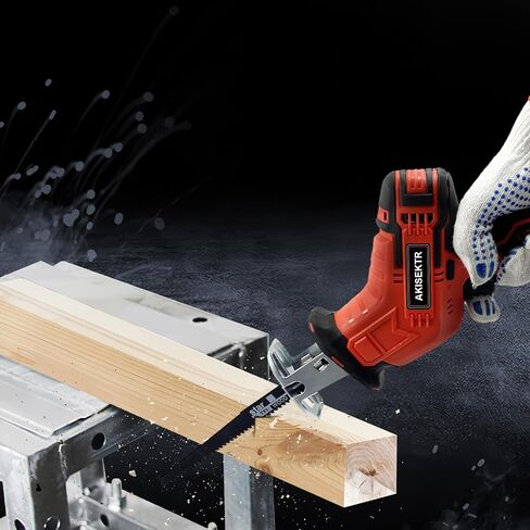 Cordless Reciprocating Saw, 6 Saw Blades for Wood & Metal, Trees, PVC Cutting, Cordless Sawzall with 2.0Ah Battery, and Fast Charger in Kuwait