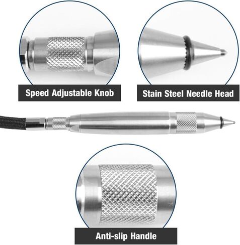Kadimendium Pneumatic Air Engraving Pen Air Micro Die Grinder Kit Scribe Hammer Hose Engraving Lettering Tool in Saudi Arabia