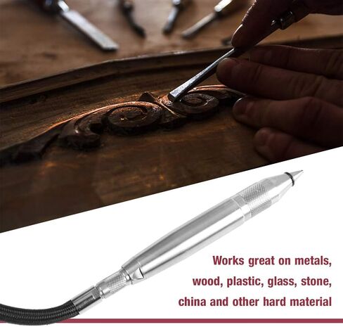 Kadimendium Pneumatic Air Engraving Pen Air Micro Die Grinder Kit Scribe Hammer Hose Engraving Lettering Tool in Saudi Arabia