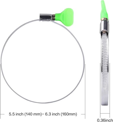 6 بوصة خرطوم مفتاح المشبك 12packs مفتاح نوع قابل للتعديل خرطوم الفولاذ المقاوم للصدأ المشابك، المشابك خرطوم جمع الغبار، المشابك خرطوم الهواء، المشبك الأنابيب، المشابك والعتاد دودة، المشبك تنفيس مجفف، الإبهام المسمار المشابك المعدنية in Kuwait