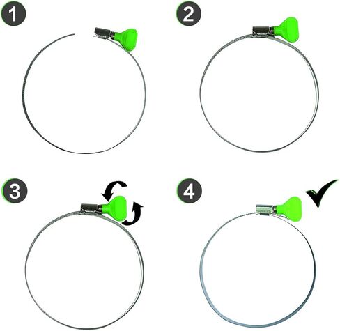 6 بوصة خرطوم مفتاح المشبك 12packs مفتاح نوع قابل للتعديل خرطوم الفولاذ المقاوم للصدأ المشابك، المشابك خرطوم جمع الغبار، المشابك خرطوم الهواء، المشبك الأنابيب، المشابك والعتاد دودة، المشبك تنفيس مجفف، الإبهام المسمار المشابك المعدنية in Kuwait